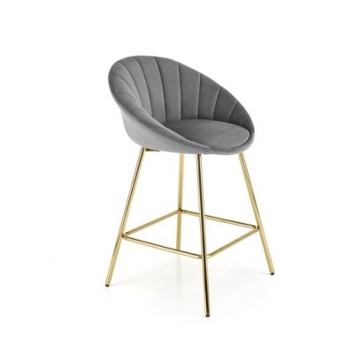 Стул барный HALMAR H112 серый/золотой